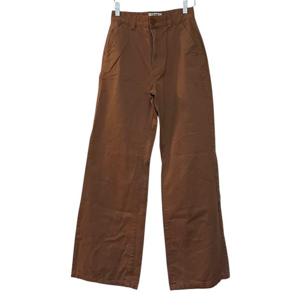Cotton On High Rise Wide Leg Pants Brown sz 4